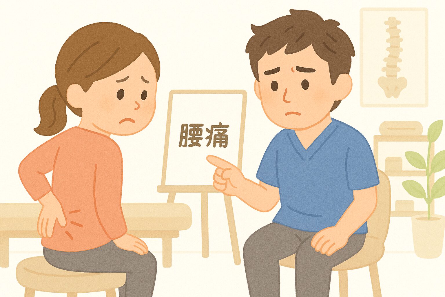 主線なしイラスト作るくんnote用041「腰痛」ChatGPT Image 2025年9月23日 14_47_08