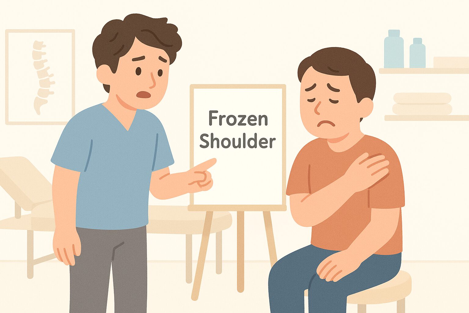 主線なしイラスト作るくんnote用090「Frozen Shoulder」ChatGPT Image 2025年10月1日 15_47_34